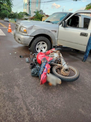 Colisão em Toledo deixa motociclista em estado gravíssimo