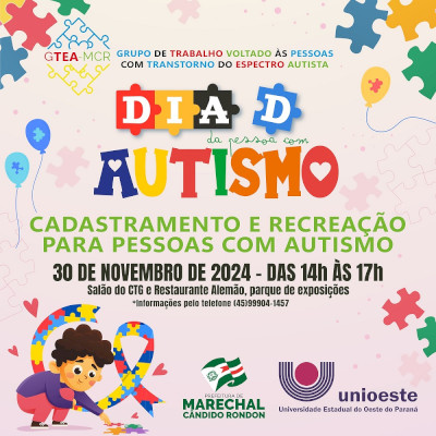 Marechal Rondon sedia neste sábado o Dia D da Pessoa com Autismo