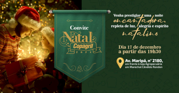 Natal Copagril terá espetáculo teatral e sorteio de brindes