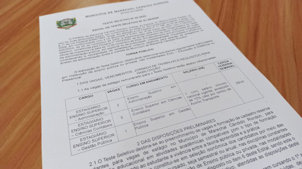 Abertas as inscrições ao teste seletivo para contratar estagiários de ensino superior