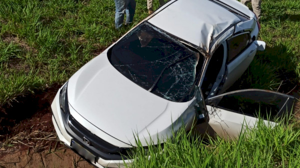 Homem fica ferido em acidente na BR-163, em Toledo