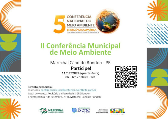 2ª Conferência Municipal do Meio Ambiente de Marechal Cândido Rondon acontece no dia 11