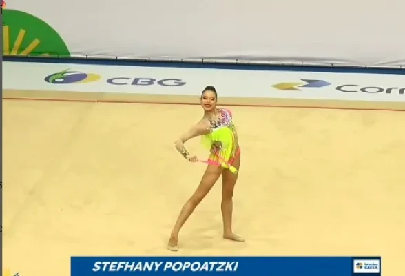 Stefhany Popoatzki brilha no Sul-Americano de Ginástica Rítmica e conquista bronze na categoria Júnior