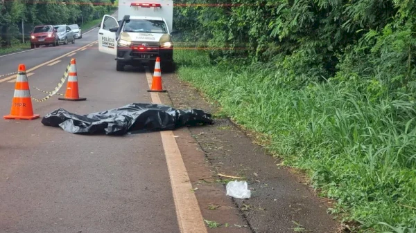 Ciclista morre após ser atingido por carro desgovernado entre Marechal e Pato Bragado