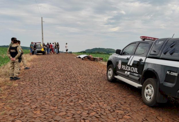 Corpo de agricultor é encontrado por moradores na região oeste, após acidente com moto