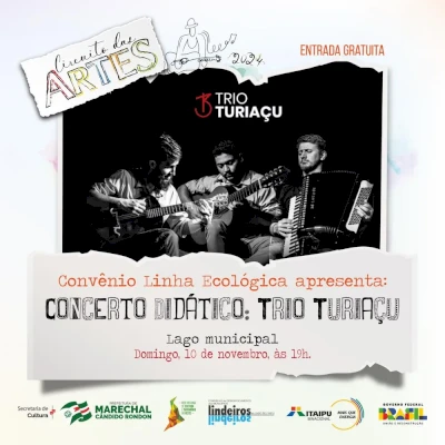 Marechal Rondon recebe no domingo o Concerto Didático: Trio Turiaçu