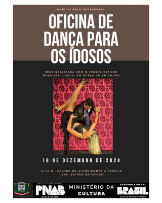 Oficina de Dança para os idosos acontecerá nesta quarta-feira no CAF