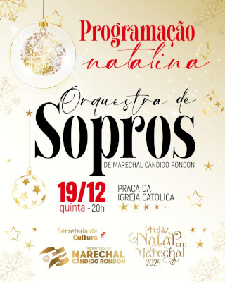 Orquestra de Sopros se apresenta nesta quinta-feira na Praça do Natal