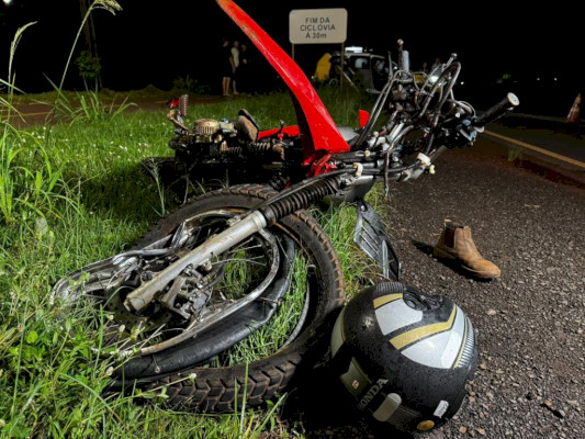 Acidente fatal na PR-491 tira a vida de motociclista em Nova Santa Rosa