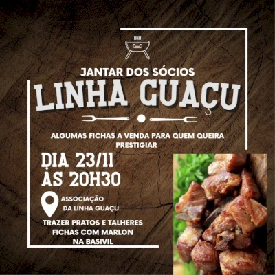 Jantar dos Sócios da Linha Guaçu promete sabor e confraternização